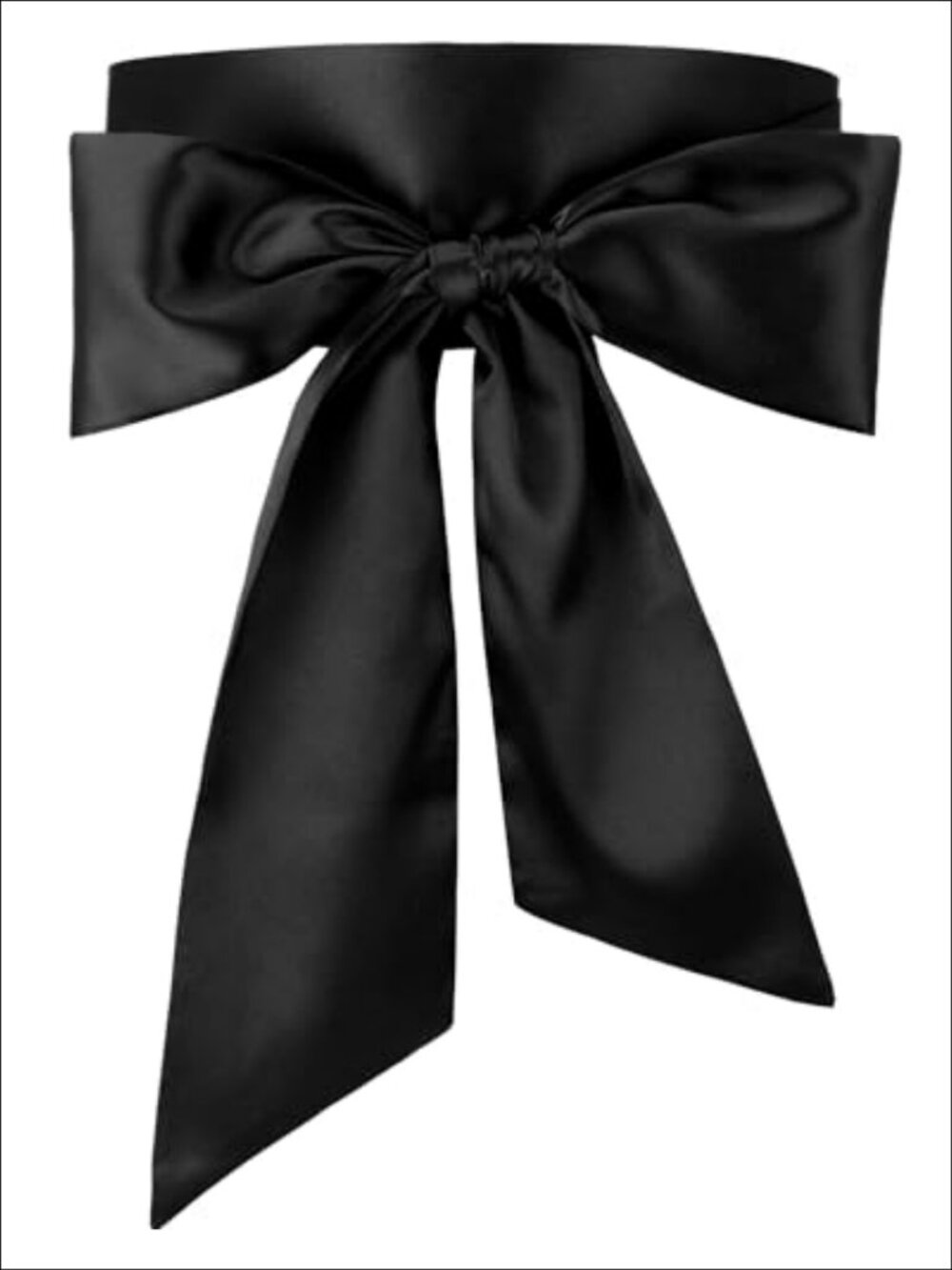 Satin Waist Belt Dress Sash Tie Closure Lace Embellishment